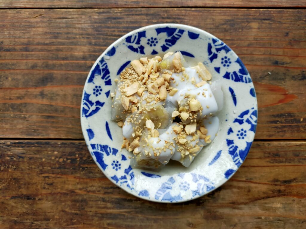 もっちもち蒸しバナナ餅