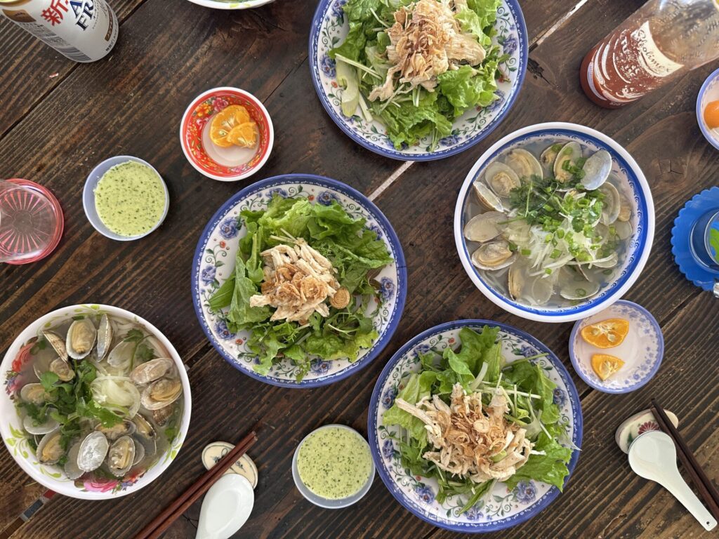 蒸しバナナ餅レッスン風景