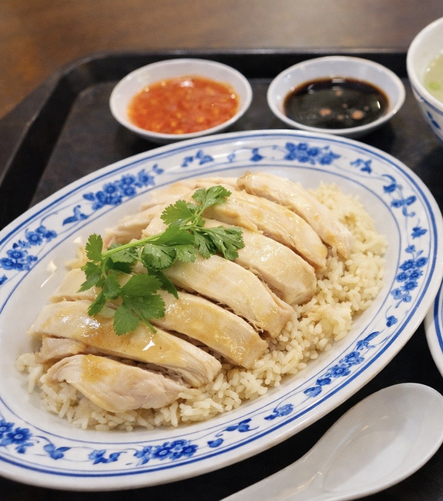 シンガポール　チキンライス　海南鶏飯