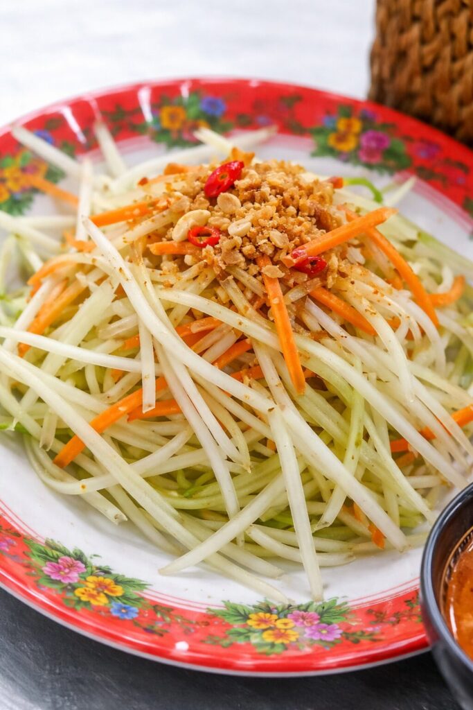 パパイヤと人参の千切り