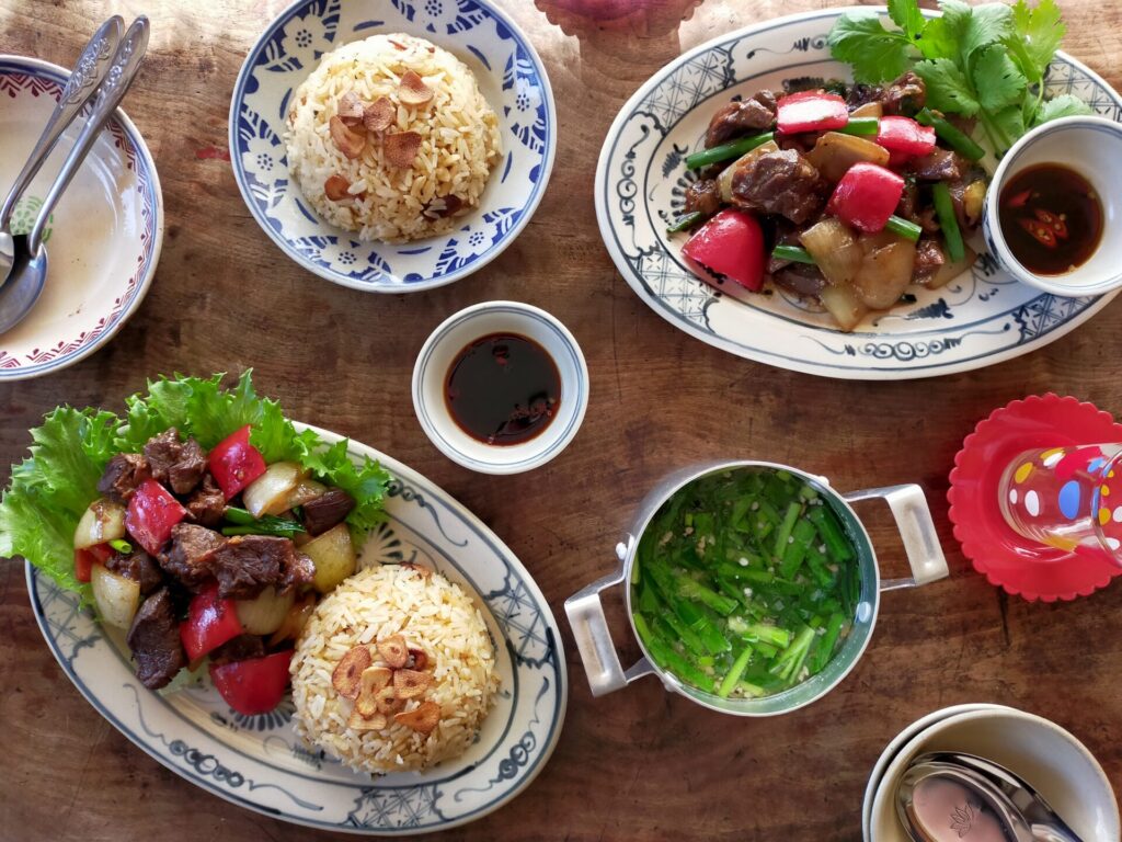 ベトナム料理教室ベトナムのおかって　サイコロステーキ