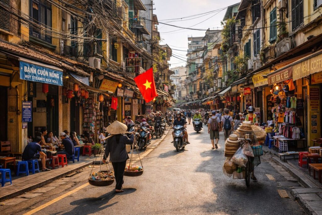 ハノイの街並み