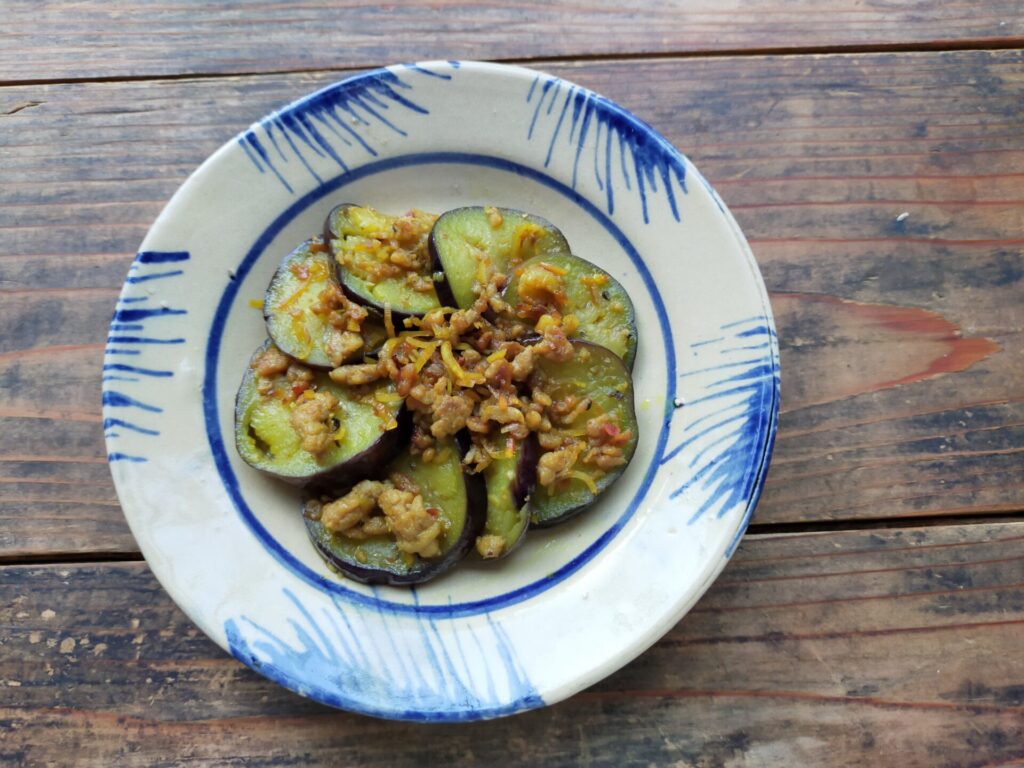 茄子のレモングラス炒め