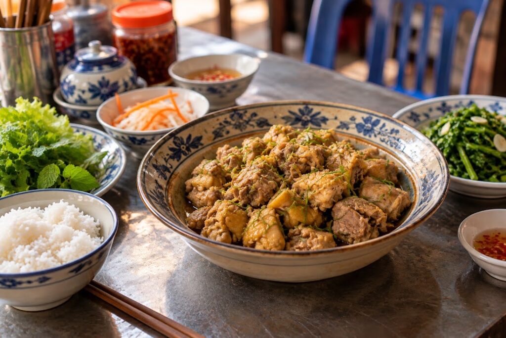 鶏肉と生姜のレモンリーフ煮込み